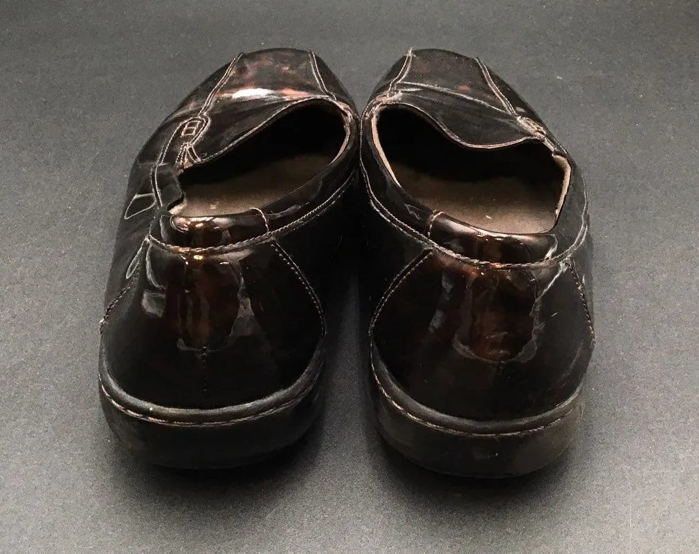 Clarks Women's 26104709 Brown Tortoise Shell Print Slip-On Loafer Flats - Sz 12W