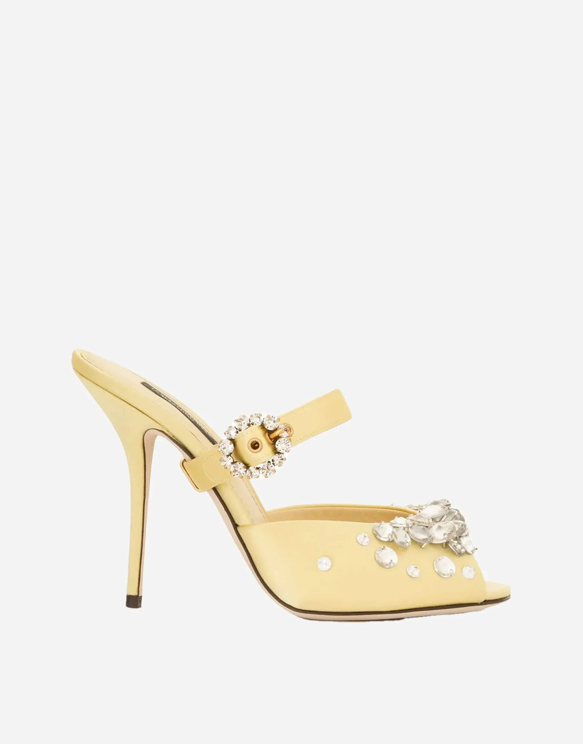 Crystal-Embellished Metallic Pumps