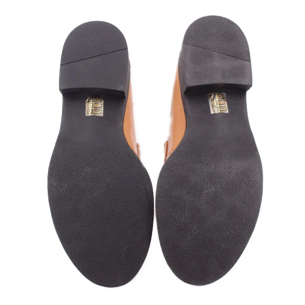 JEFFREY CAMPBELL PATENT FLATS TAN 10 US