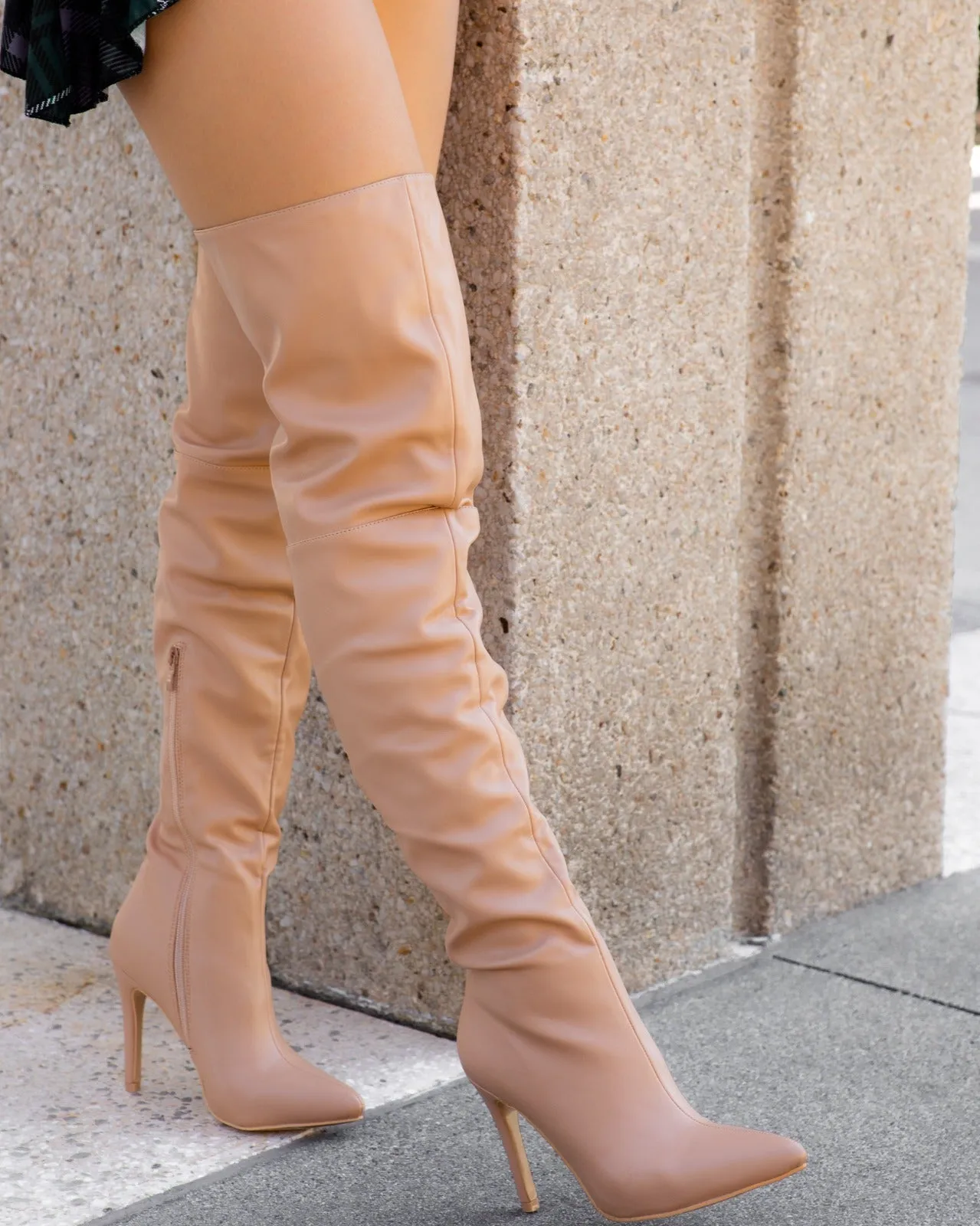Over the Knee Pointed Toe Stiletto Heel Boots Danger