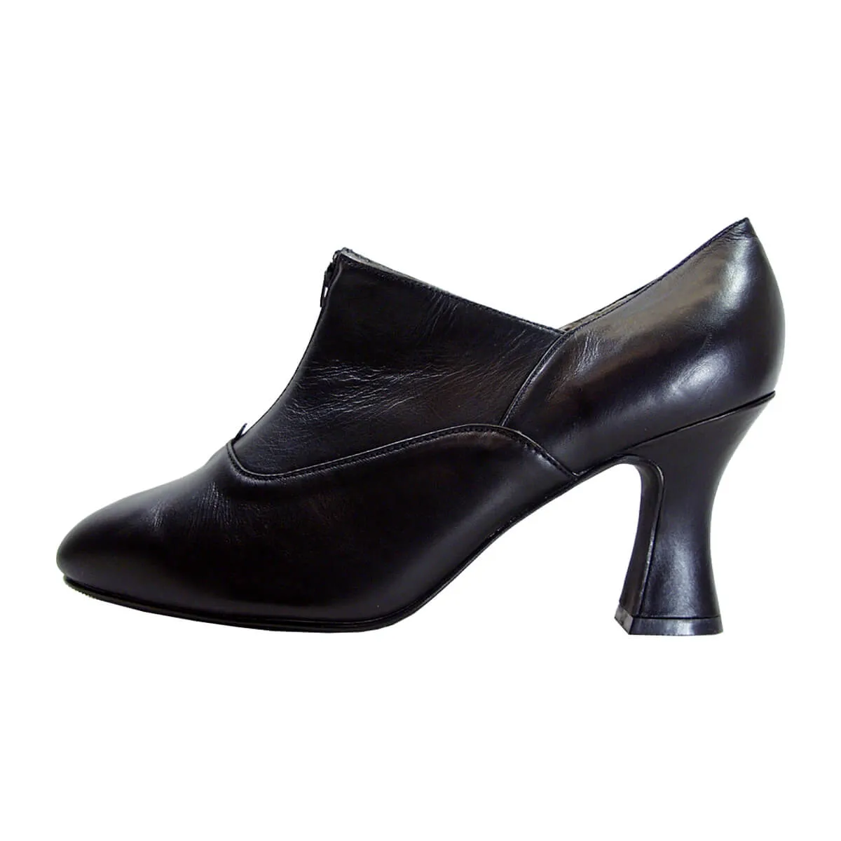 PEERAGE Silvia Women's Wide Width Louis-Heel Leather Dress Pumps