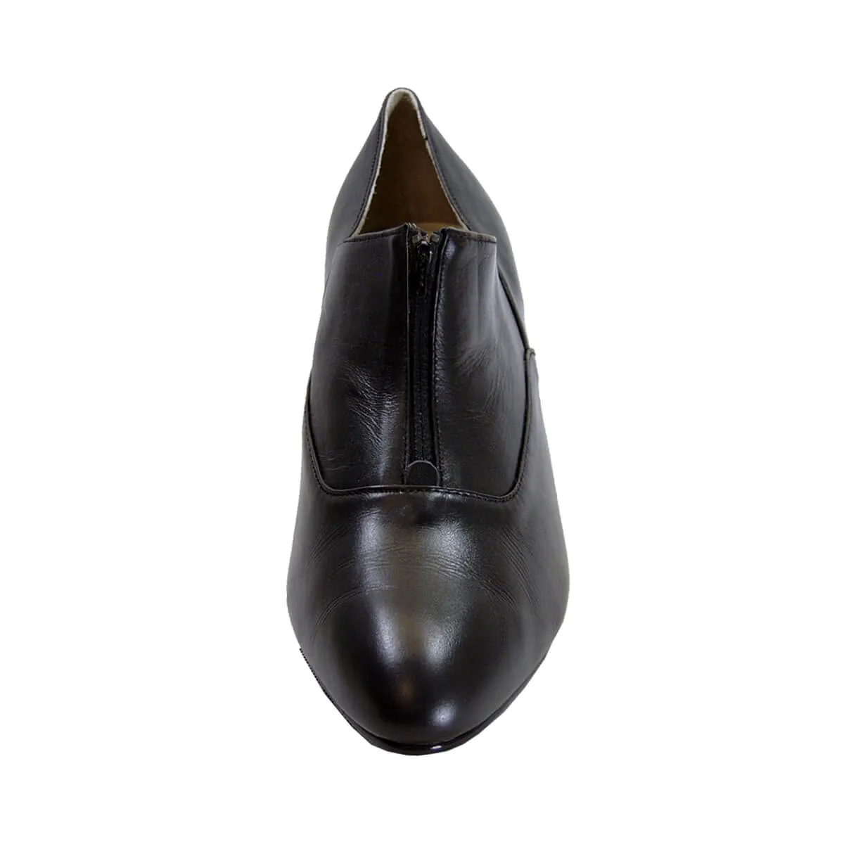 PEERAGE Silvia Women's Wide Width Louis-Heel Leather Dress Pumps