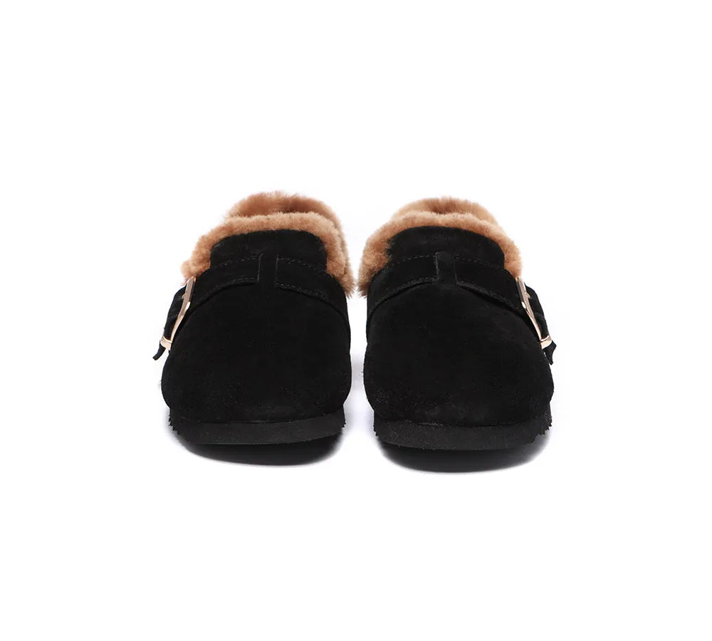Shearling Lined Suede Loafer Women Mona