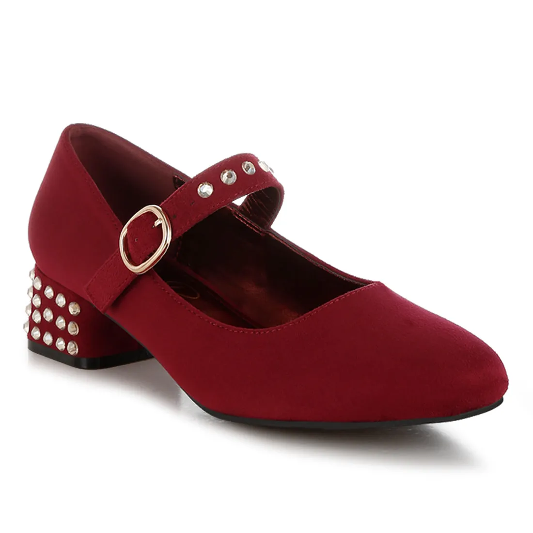 Studded Mary Jane Pumps
