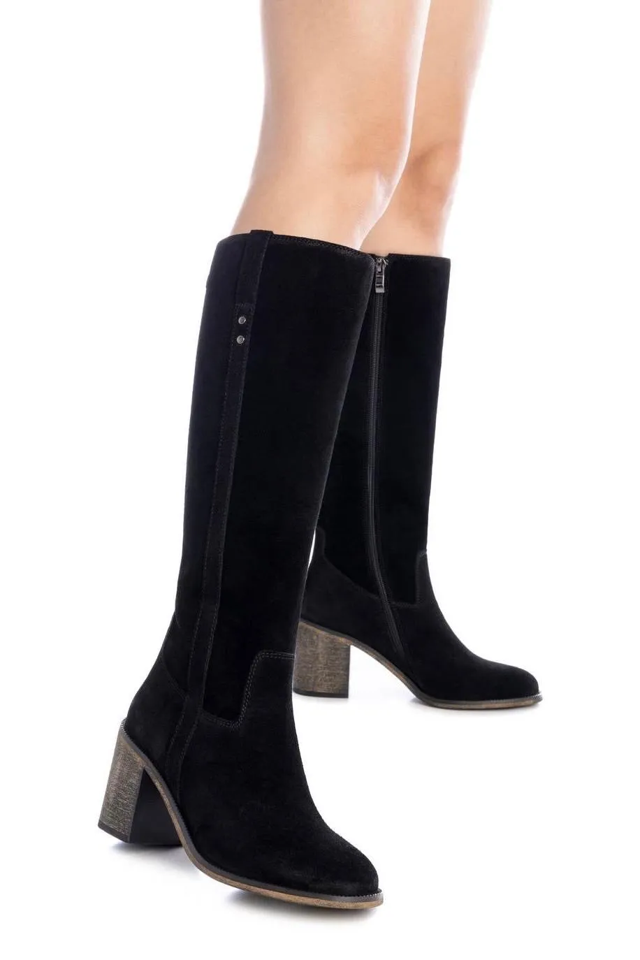 Suede Knee High Boots