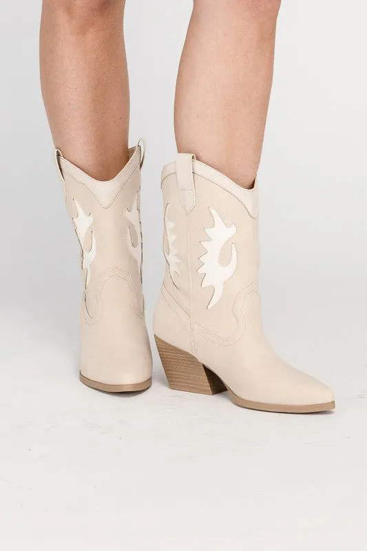 Western High Ankle Slip-on Casual Boots